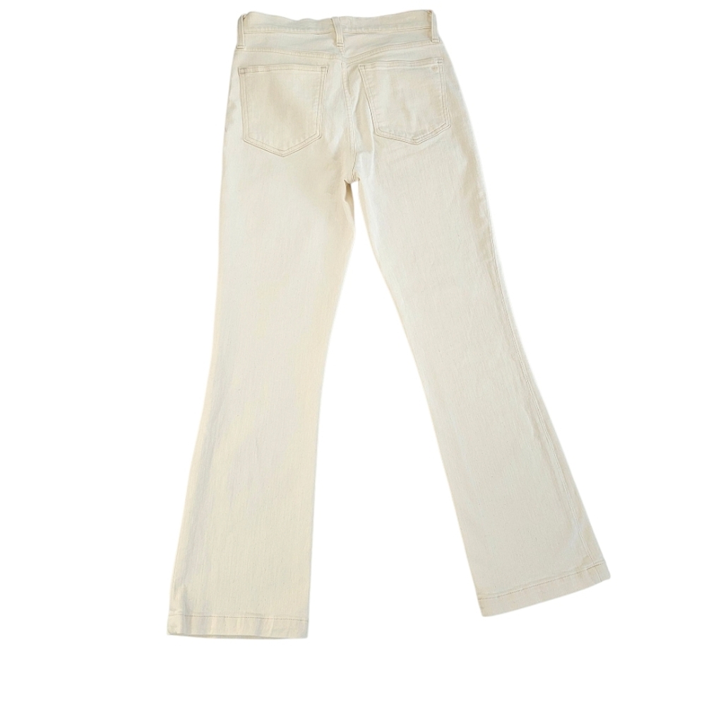 Madewell Women's Mid Rise Kick Out Crop Jeans in Creamy Vintage Canvas - Picture 3 of 12